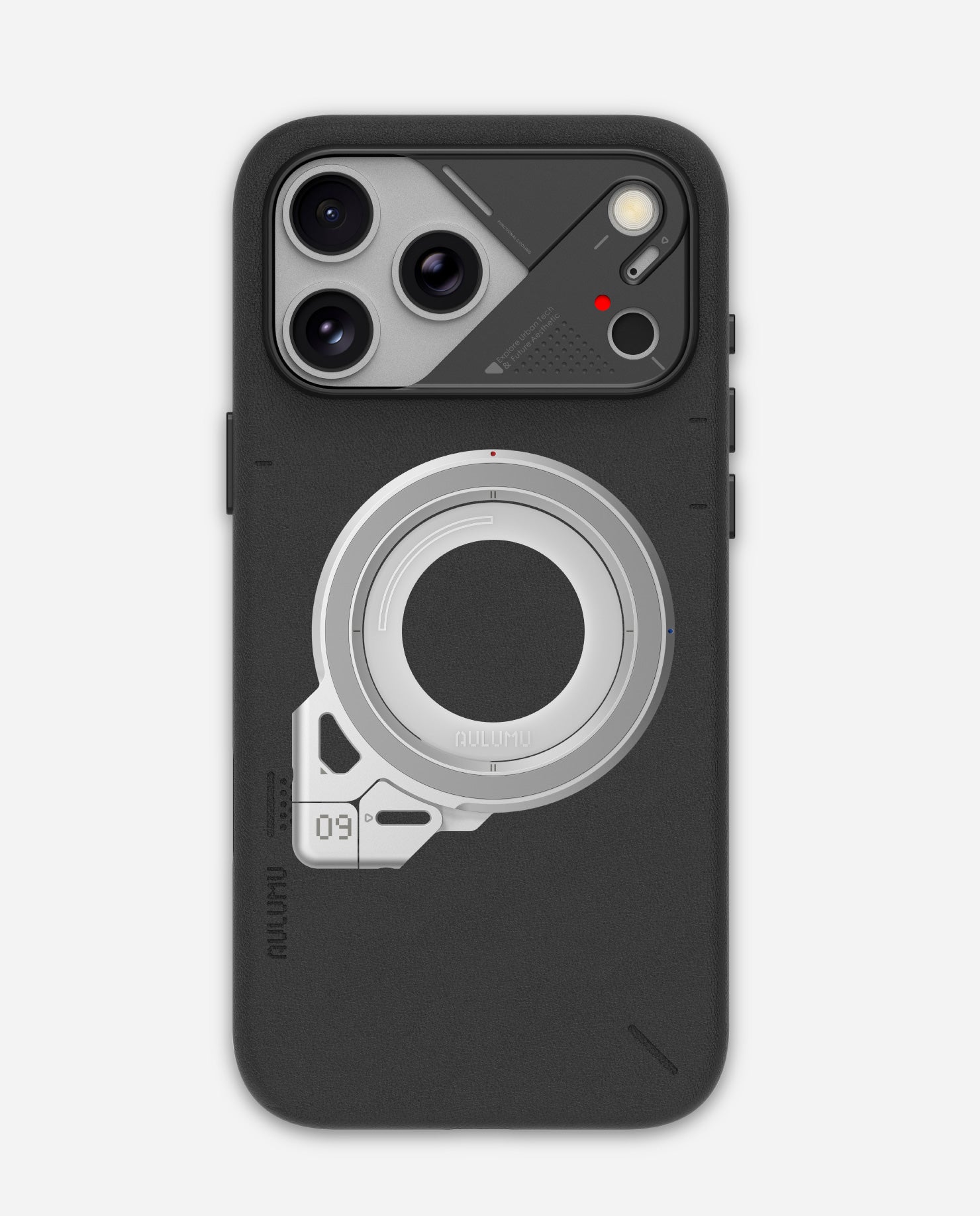 A17 iPhone 17 Series Vegan Leather Case & G09 Infinite 360° Magnetic Stand