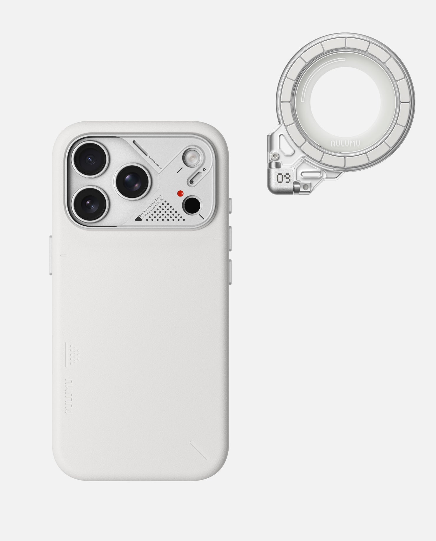 A17 iPhone 17 Series Vegan Leather Case & G09 Ghost Infinite 360° Magnetic Stand
