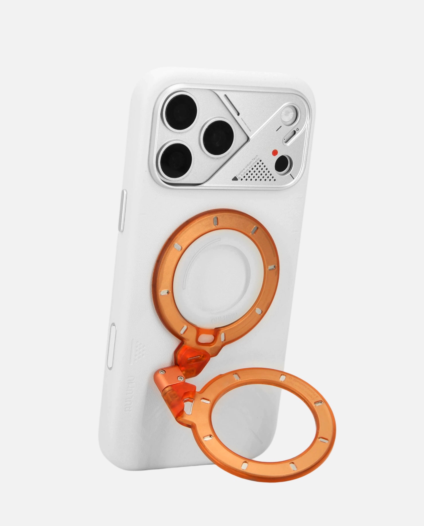 A17 iPhone 17 Series Vegan Leather Case & G09 Ghost Infinite 360° Magnetic Stand