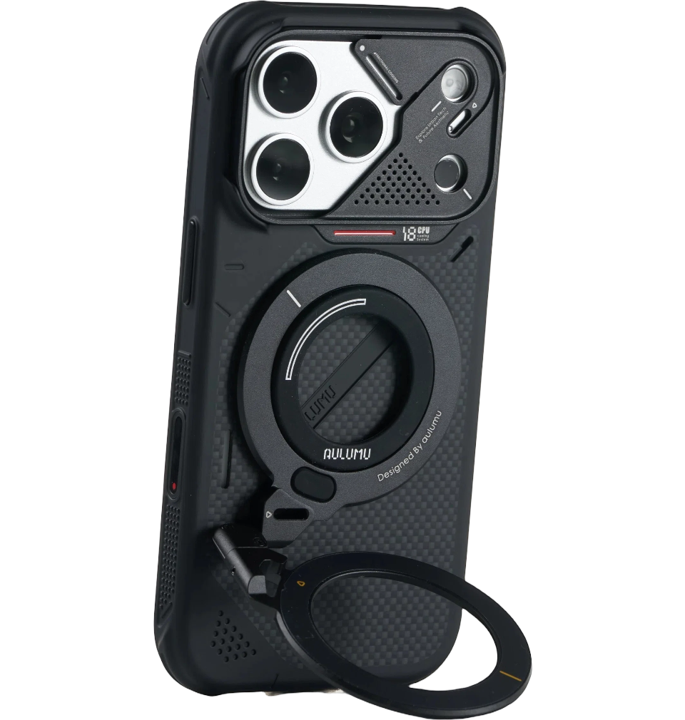 A18 iPhone 18/17 Series Armor Shockproof Aramid Fiber Case & G09 Infinite 360° Magnetic Stand