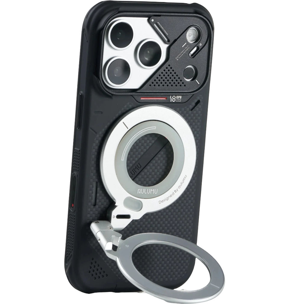 A18 iPhone 18/17 Series Armor Shockproof Aramid Fiber Case & G09 Infinite 360° Magnetic Stand