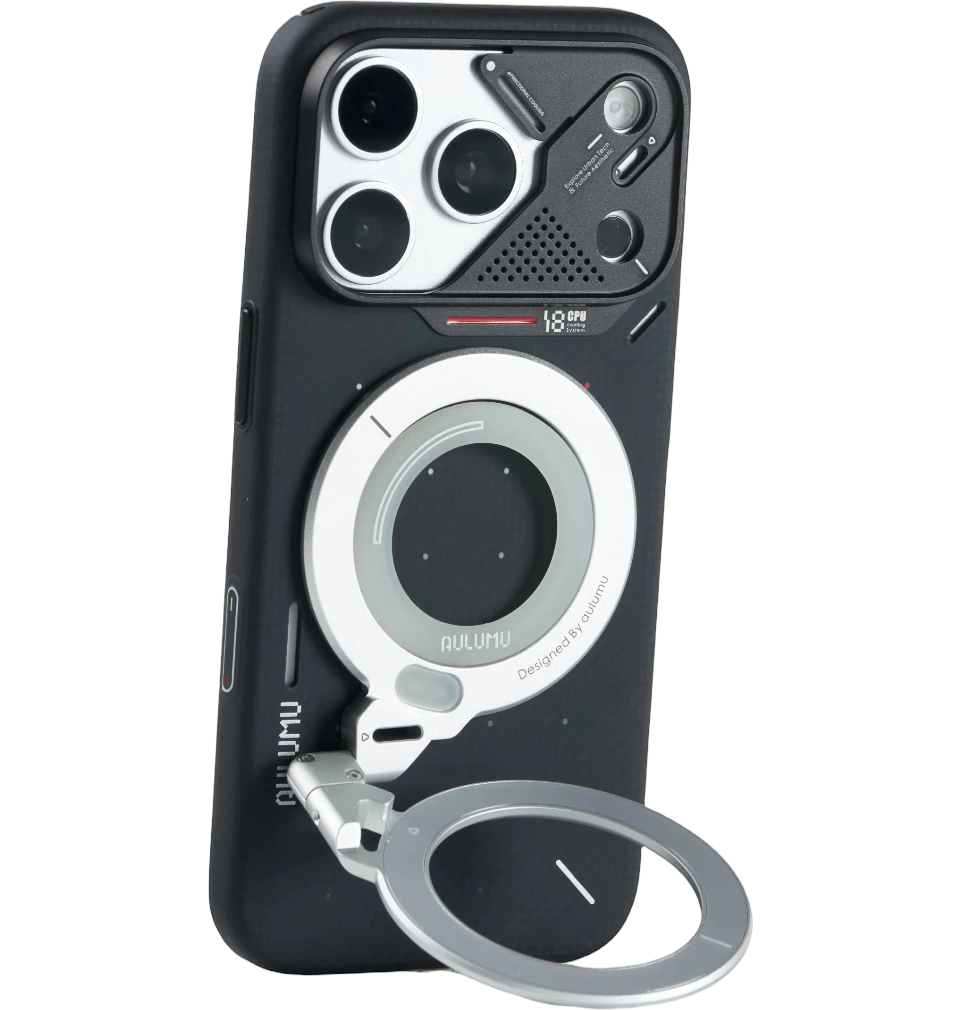 A18 iPhone 18/17 Series Ultra Slim Particle Aramid Fiber Case & G09 Infinite 360° Magnetic Stand