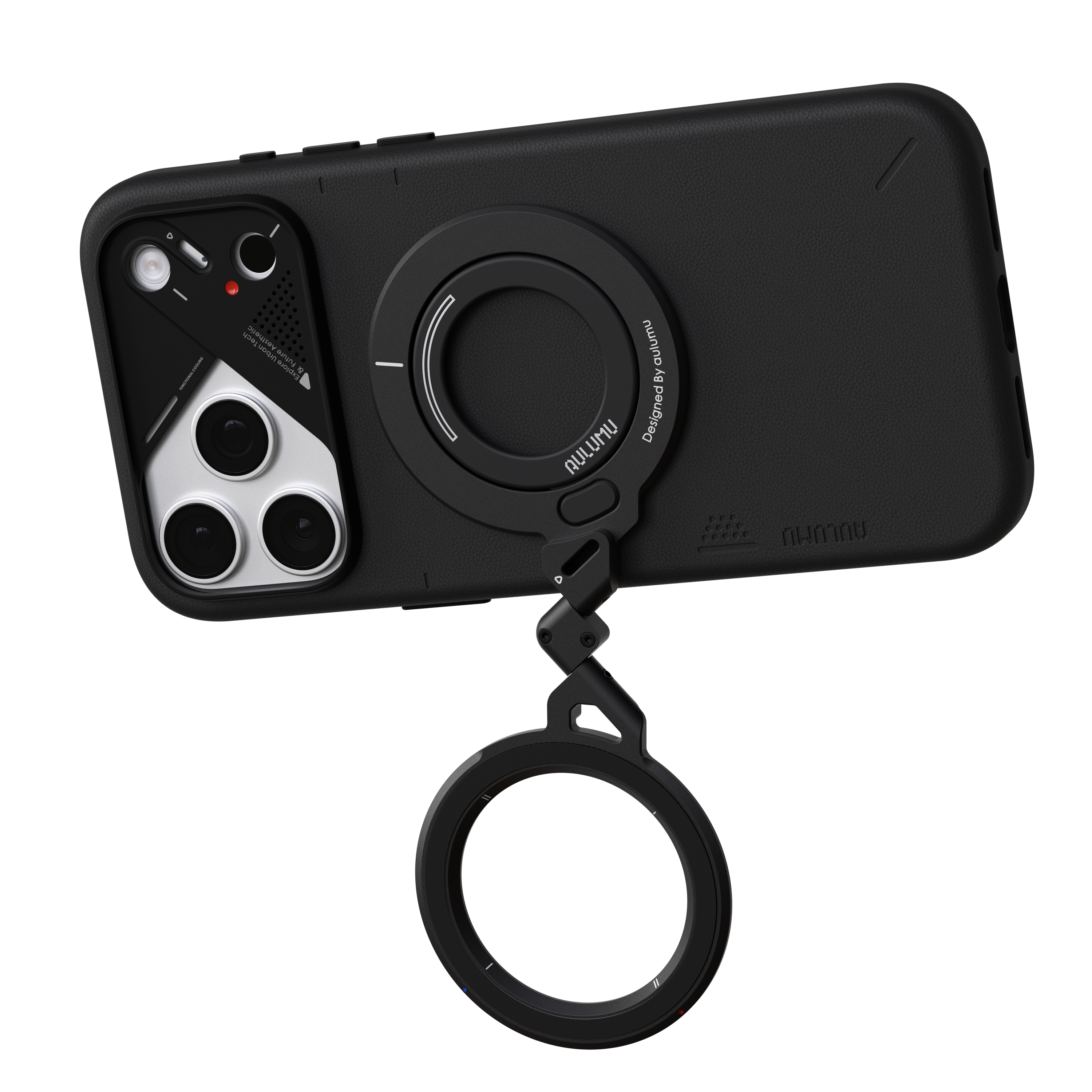 A17 iPhone 17 Series Vegan Leather Case & G09 Infinite 360° Magnetic Stand