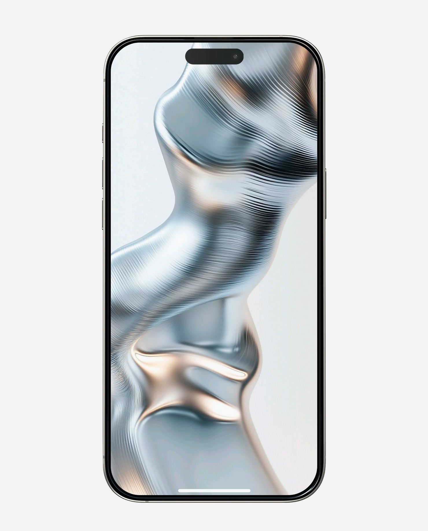 Front view of iPhone 16/17 without case, protected by AULUMU AF01 crystal clear glass