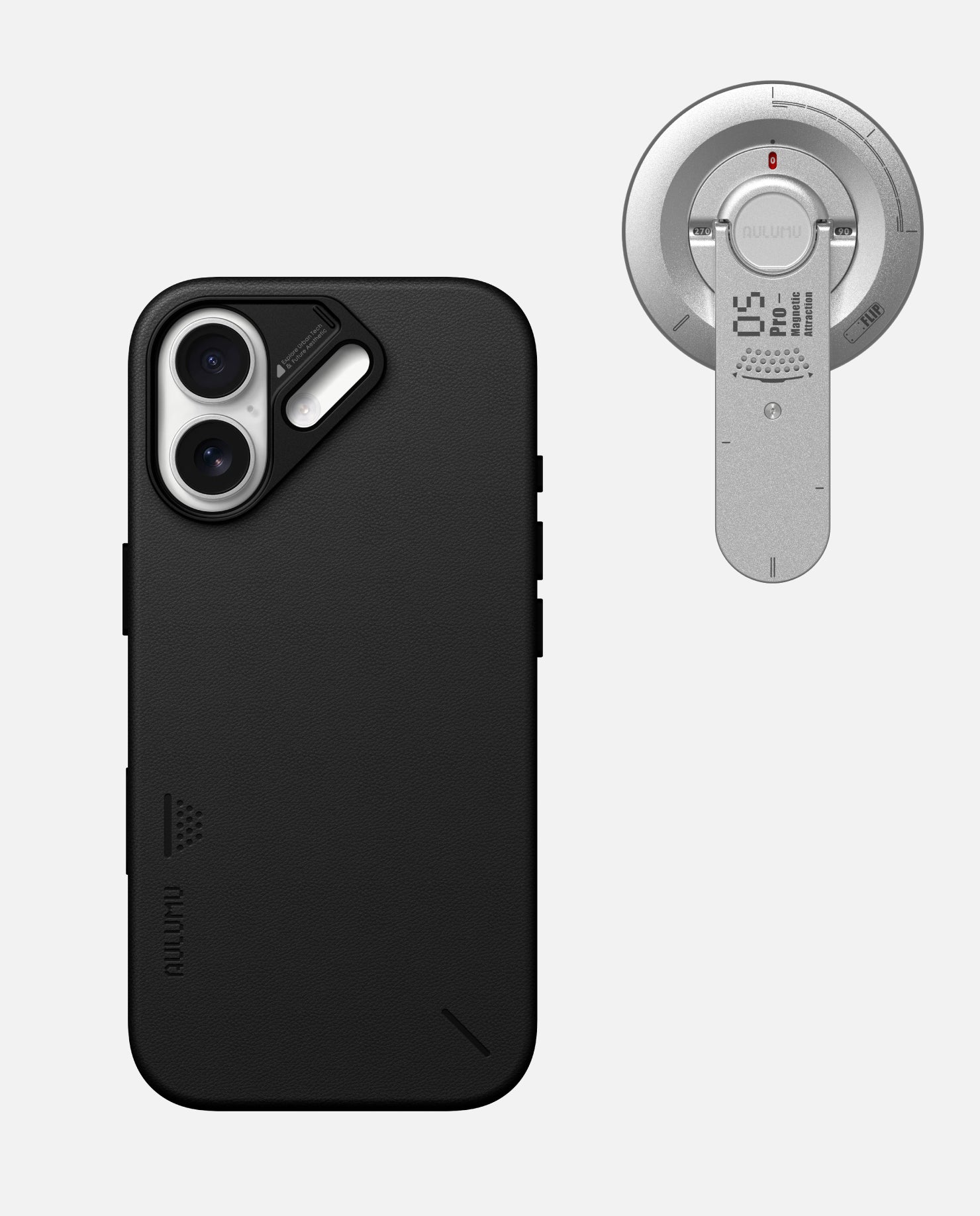 iPhone 17 Pro/Pro Max Vegan Leather Case & G05 Pro Multi-Function Mag Kickstand