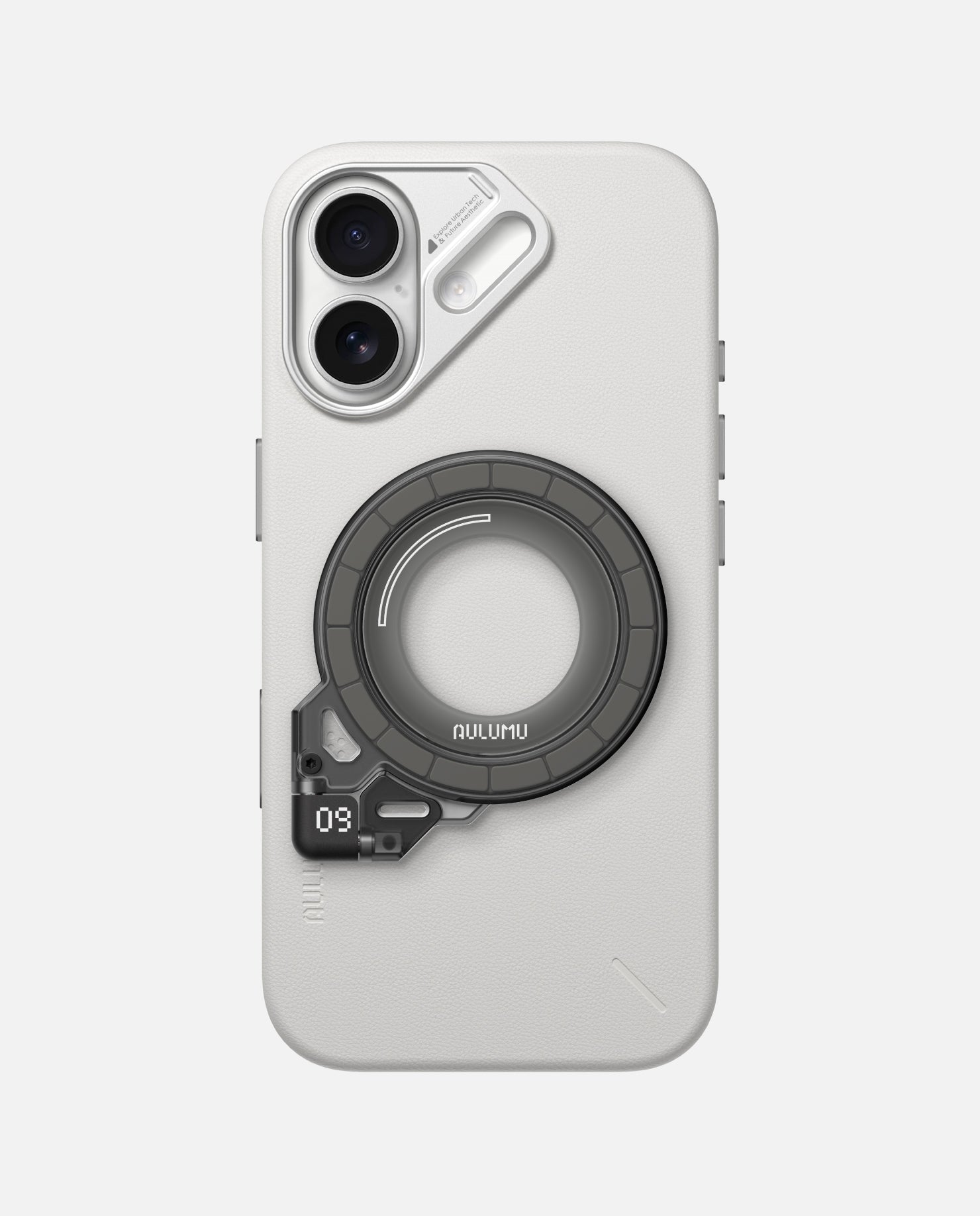 A17 iPhone 17 Series Vegan Leather Case & G09 Ghost Infinite 360° Magnetic Stand