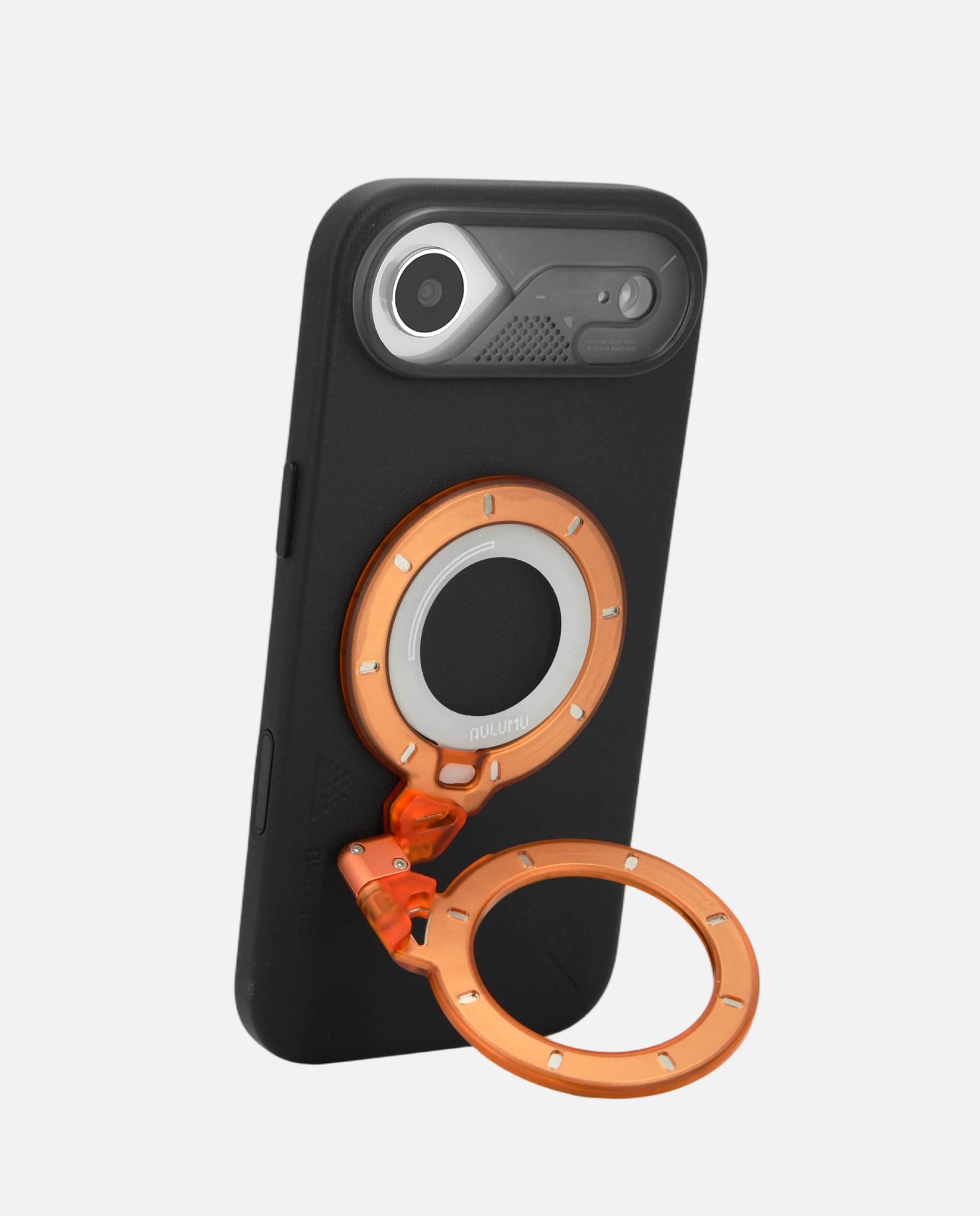 A17 iPhone 17 Series Vegan Leather Case & G09 Ghost Infinite 360° Magnetic Stand
