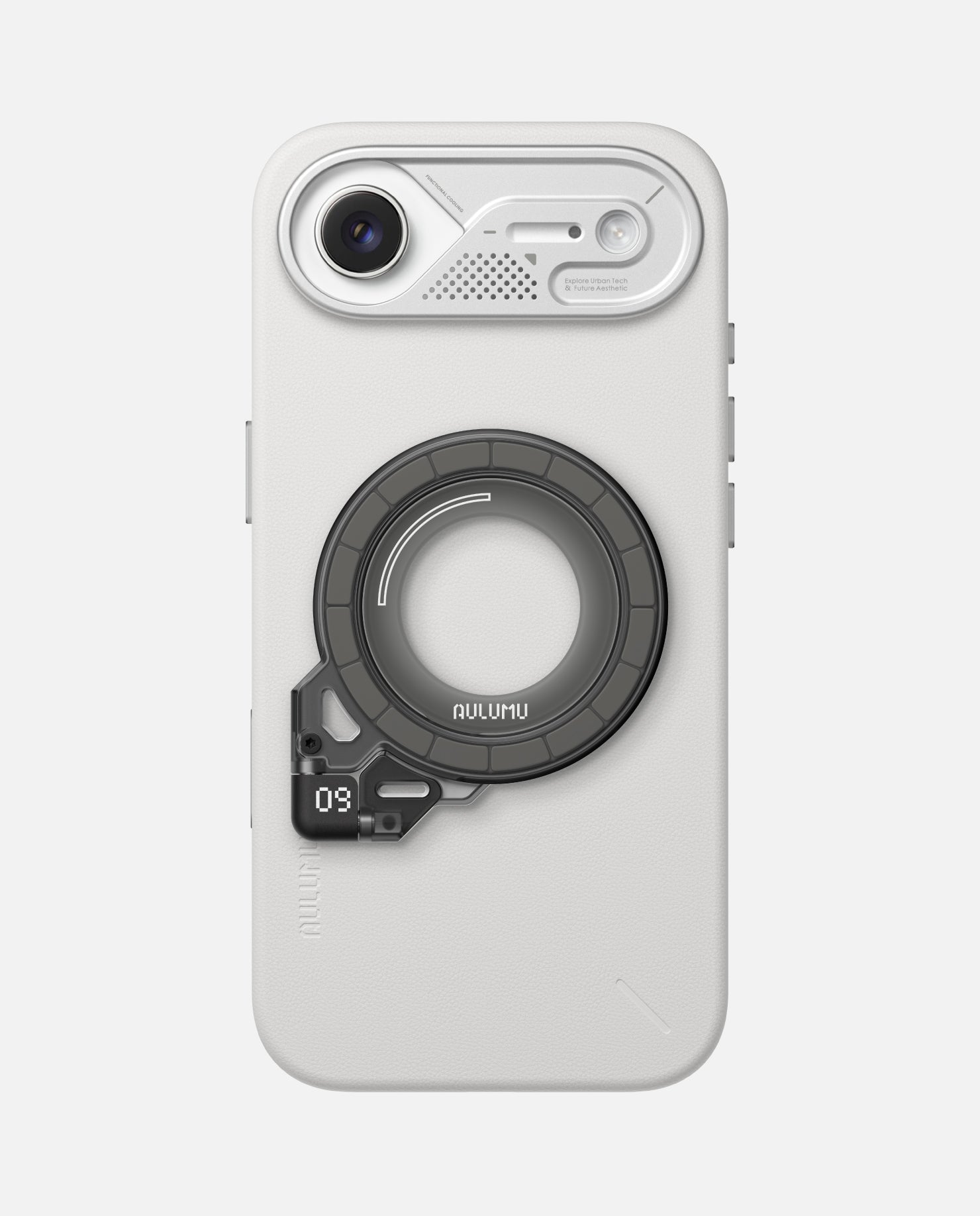 A17 iPhone 17 Series Vegan Leather Case & G09 Ghost Infinite 360° Magnetic Stand