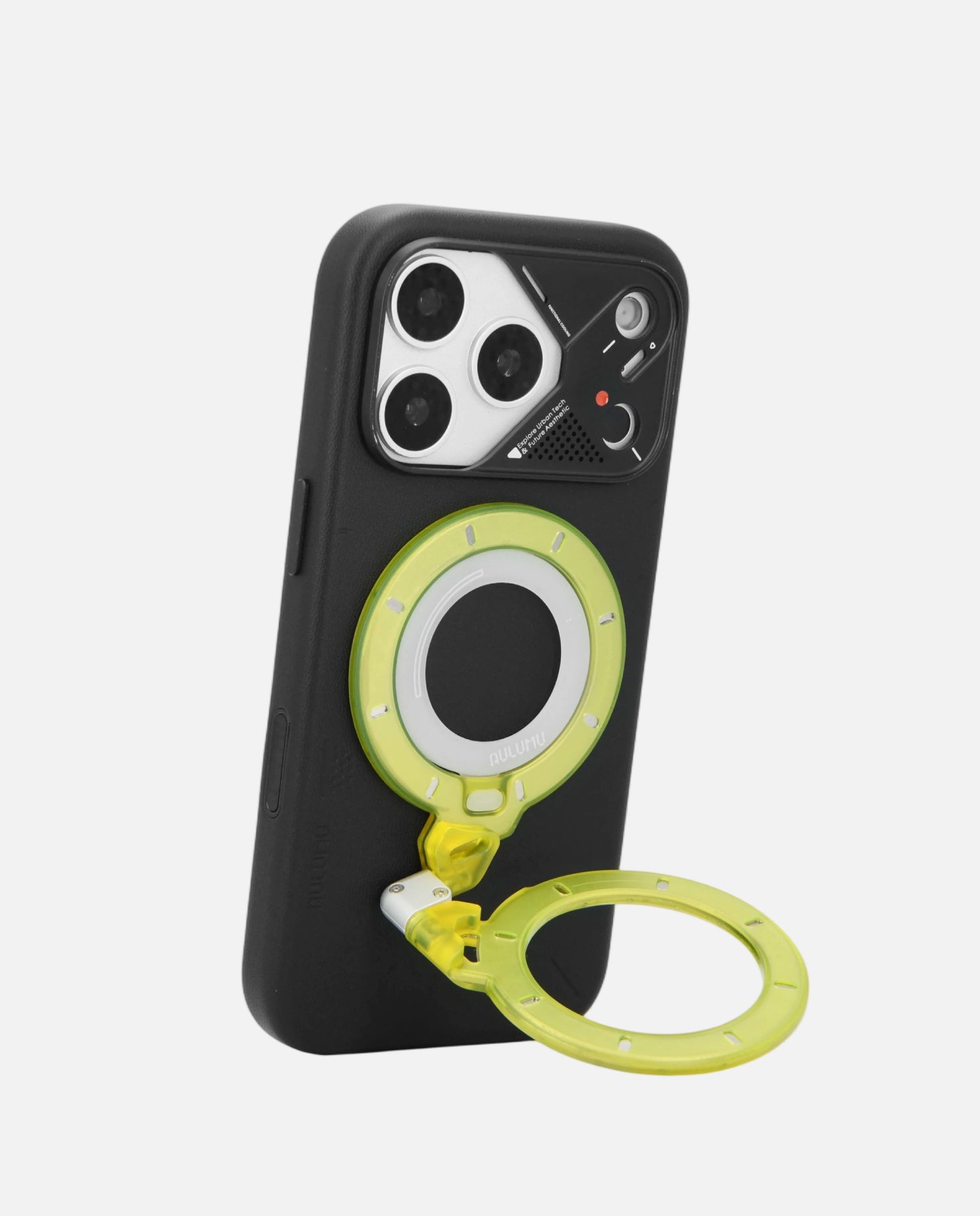 A17 iPhone 17 Series Vegan Leather Case & G09 Ghost Infinite 360° Magnetic Stand