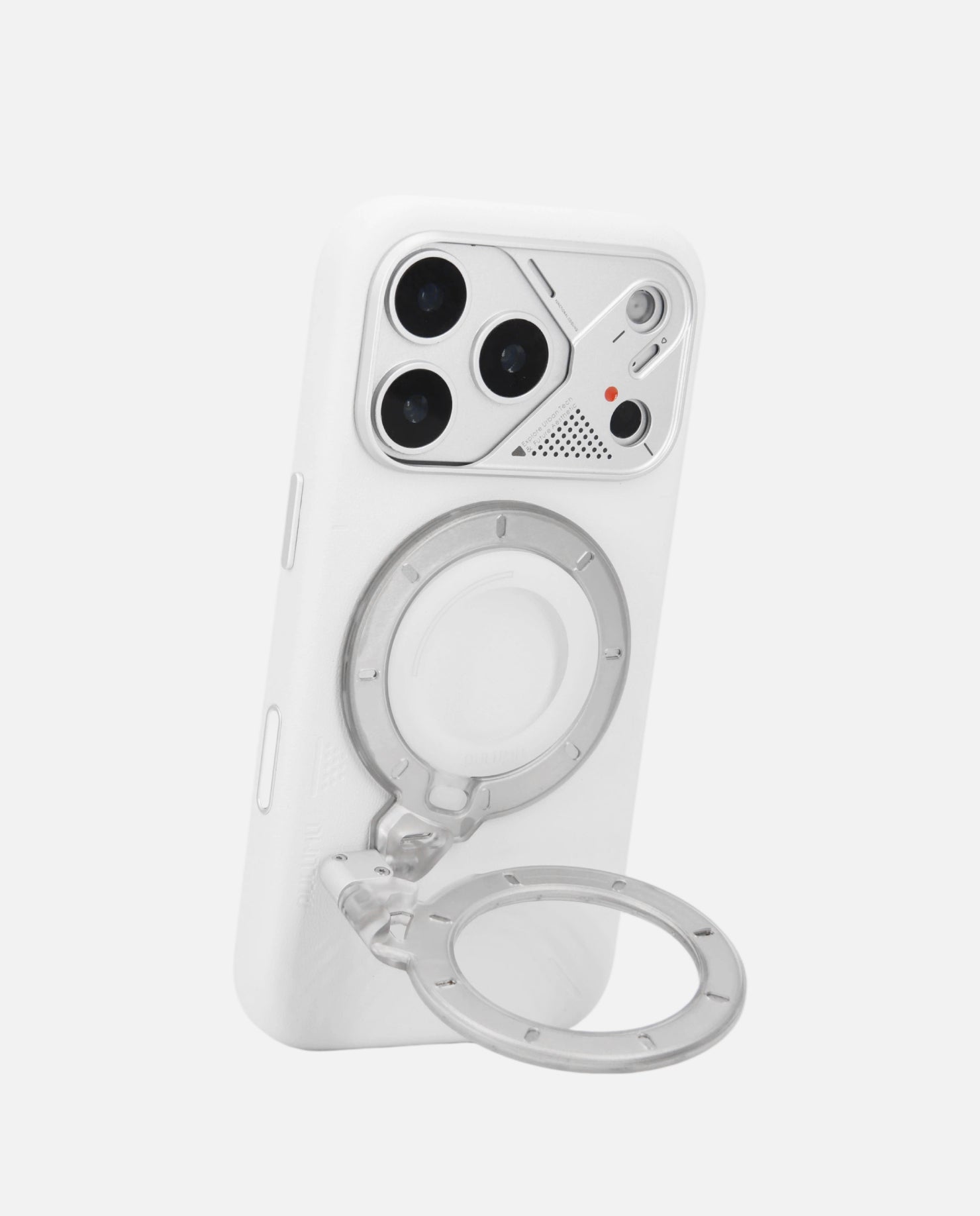 A17 iPhone 17 Series Vegan Leather Case & G09 Ghost Infinite 360° Magnetic Stand