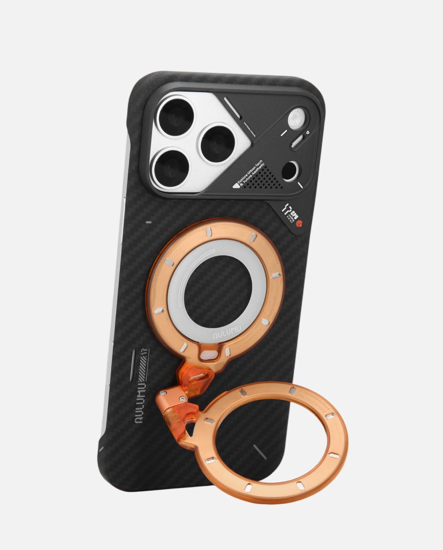 A17 iPhone 17 Series Aramid Fiber Case & G09 Ghost Infinite 360° Magnetic Stand
