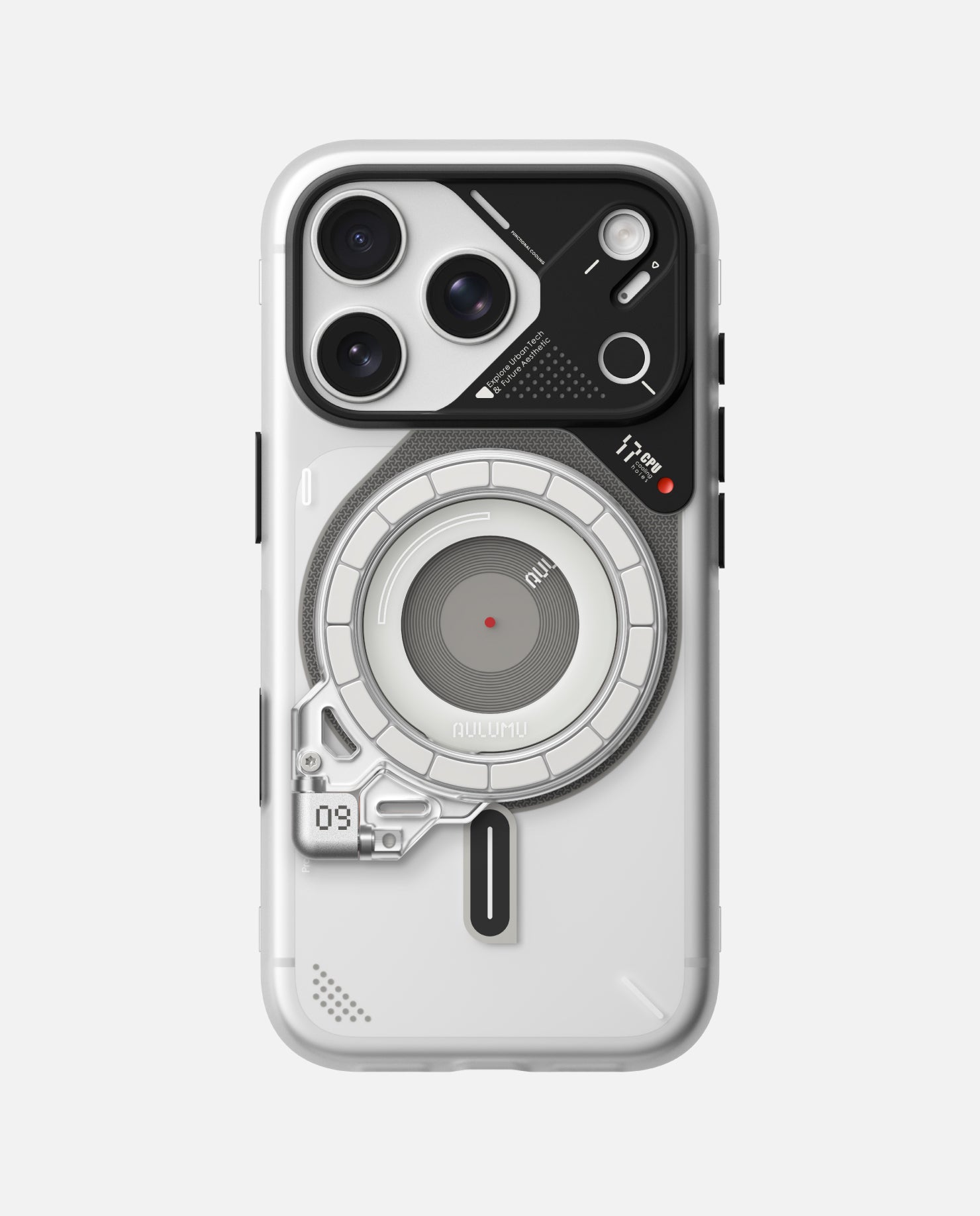 A17 iPhone 17 Series Frosted Case & G09 Ghost Infinite 360° Magnetic Stand