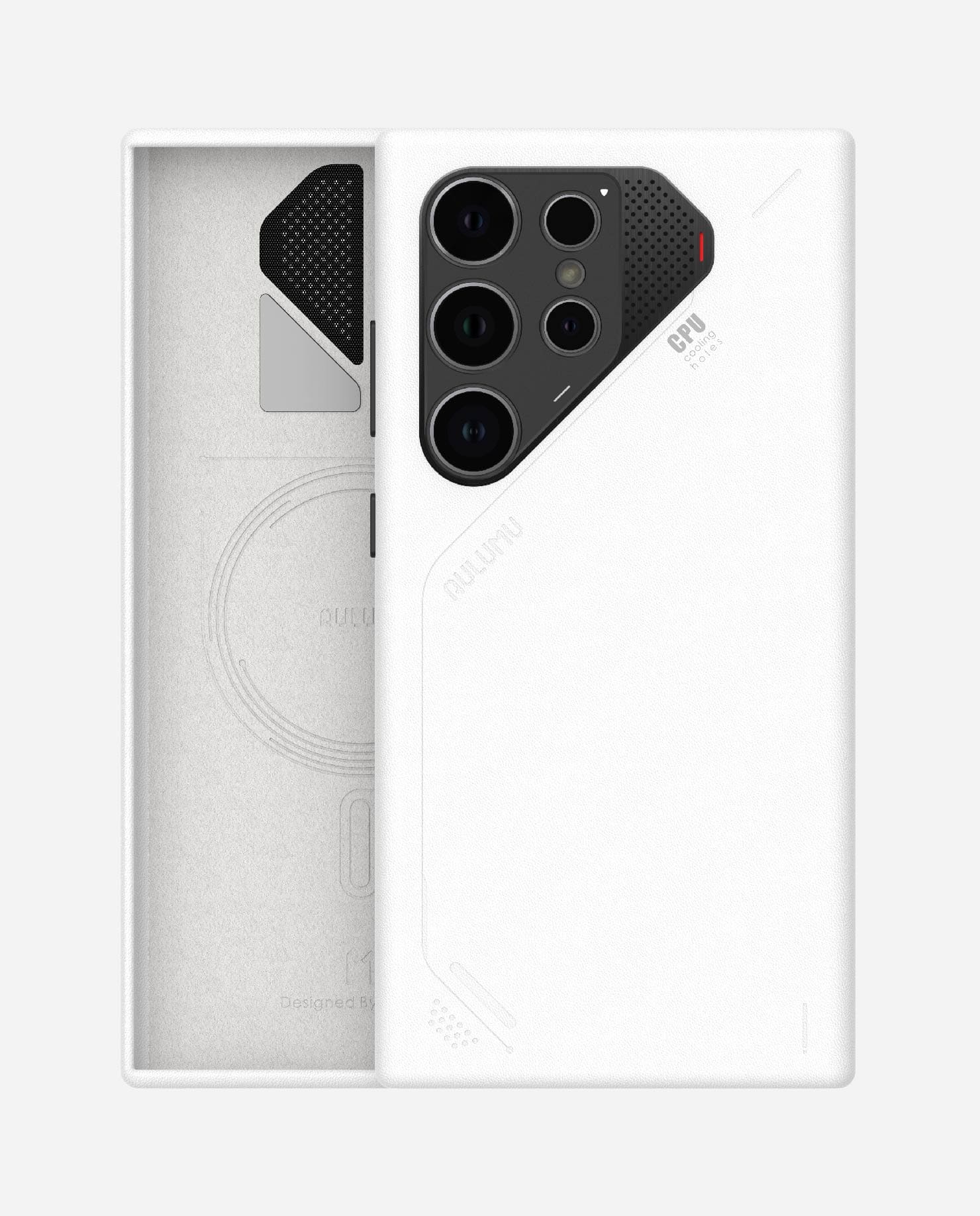 S24 Vegan Leather Case for Samsung Galaxy S24 Series | Real Cooling | White | Magnetic & PowerShare