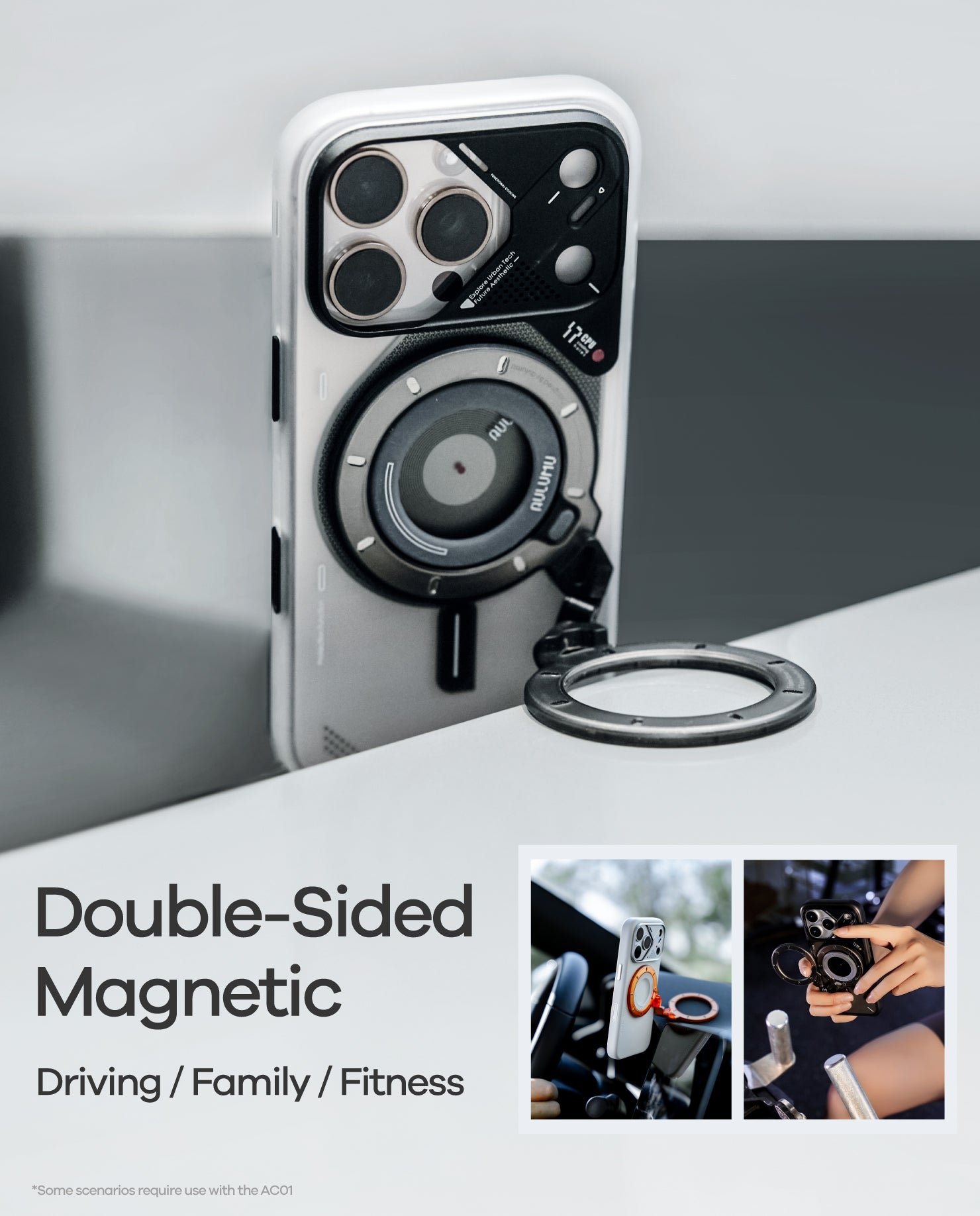 G09 Ghost Transparent Infinite 360° Magnetic Stand